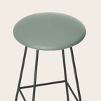 Neutral Sage Grey III Solid Color Stool Gallery Image 2
