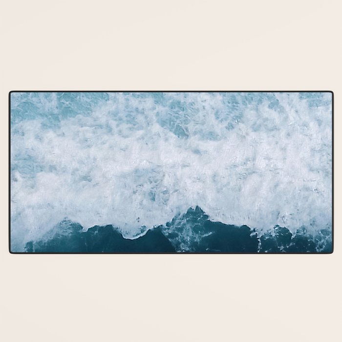 Abstract Wild Waves â Minimalism and Ocean Textures Desk Mat Gallery Image 3