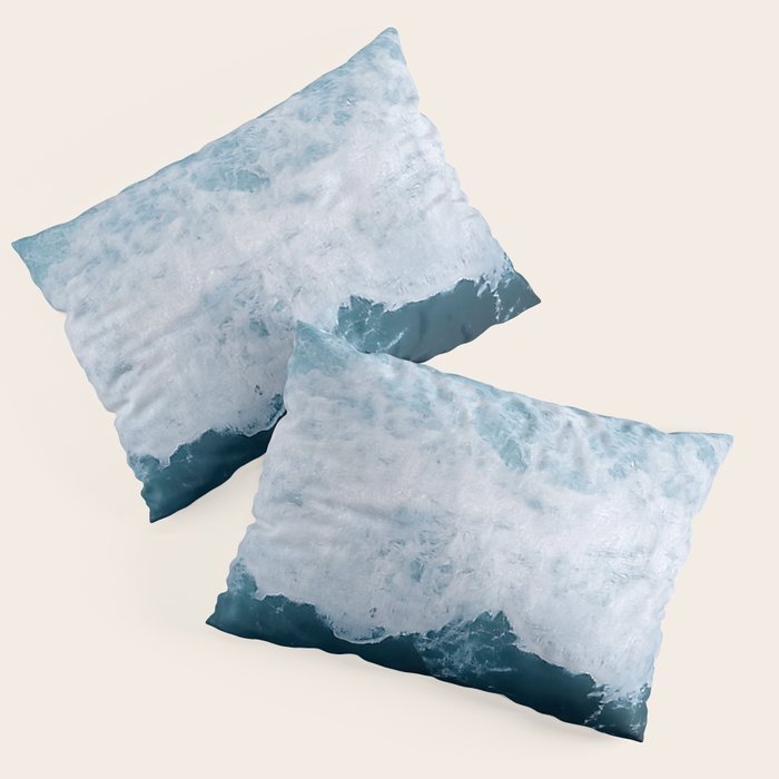 Abstract Wild Waves â Minimalism and Ocean Textures Pillow Sham Gallery Image 3