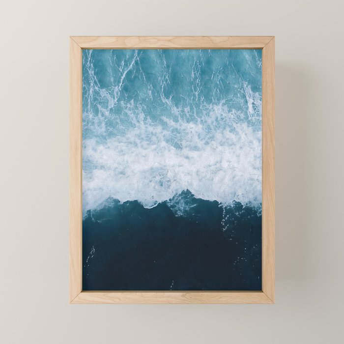 Abstract Wild Waves â Minimalism and Ocean Textures Mini Art Print Gallery Image 1