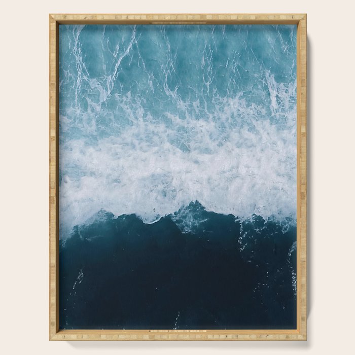 Abstract Wild Waves â Minimalism and Ocean Textures Serving Tray Gallery Image 1