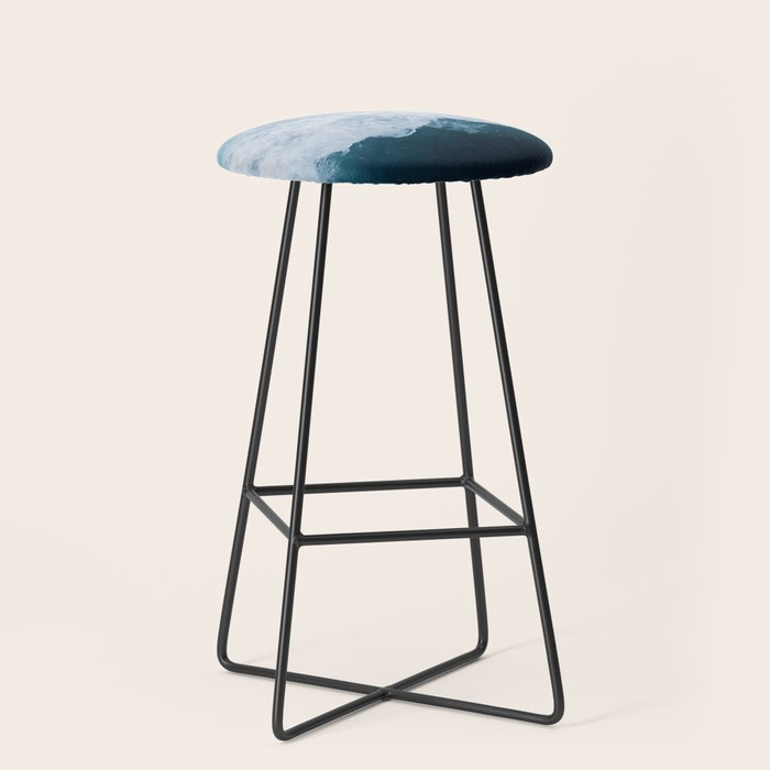 Abstract Wild Waves â Minimalism and Ocean Textures Stool Gallery Image 1