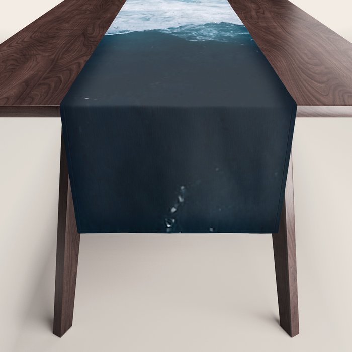 Abstract Wild Waves â Minimalism and Ocean Textures Table Runner Gallery Image 1