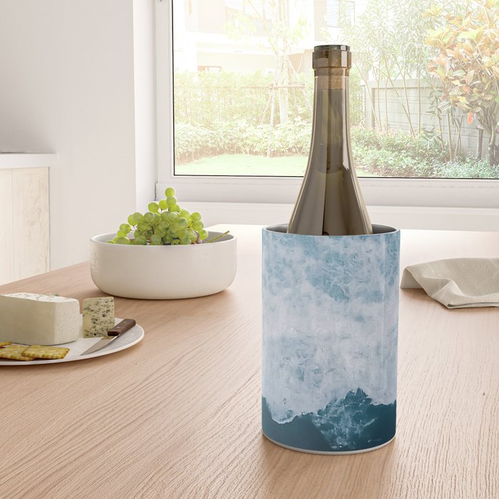 Abstract Wild Waves â Minimalism and Ocean Textures Wine Chiller Gallery Image 4