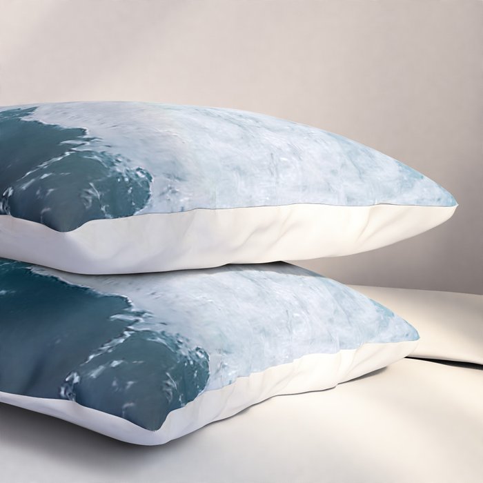 Abstract Wild Waves â Minimalism and Ocean Textures Pillow Sham Gallery Image 3