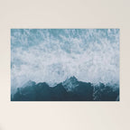 Abstract Wild Waves â Minimalism and Ocean Textures Welcome Mat Gallery Image 1