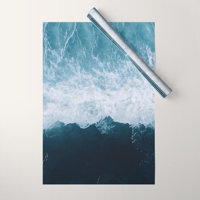 Abstract Wild Waves â Minimalism and Ocean Textures Wrapping Paper Gallery Image 1