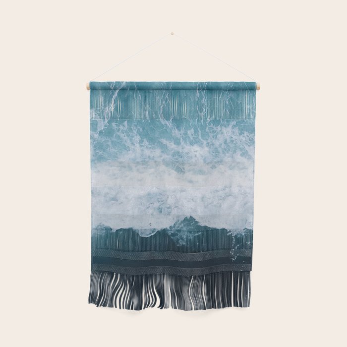Abstract Wild Waves â Minimalism and Ocean Textures Wall Hanging Gallery Image 1