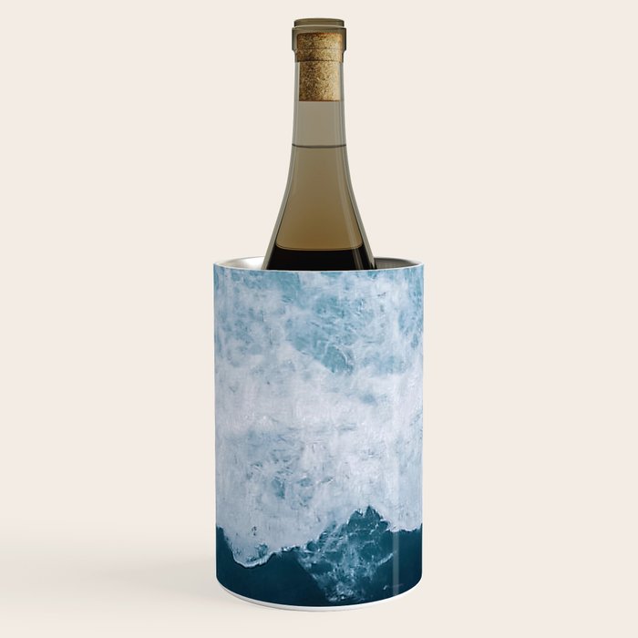 Abstract Wild Waves â Minimalism and Ocean Textures Wine Chiller Gallery Image 1