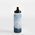 Abstract Wild Waves â Minimalism and Ocean Textures Water Bottle Gallery Image 2