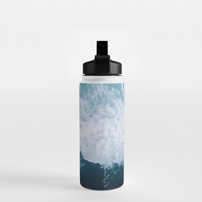 Abstract Wild Waves â Minimalism and Ocean Textures Water Bottle Gallery Image 2