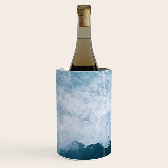 Abstract Wild Waves â Minimalism and Ocean Textures Wine Chiller Gallery Image 2