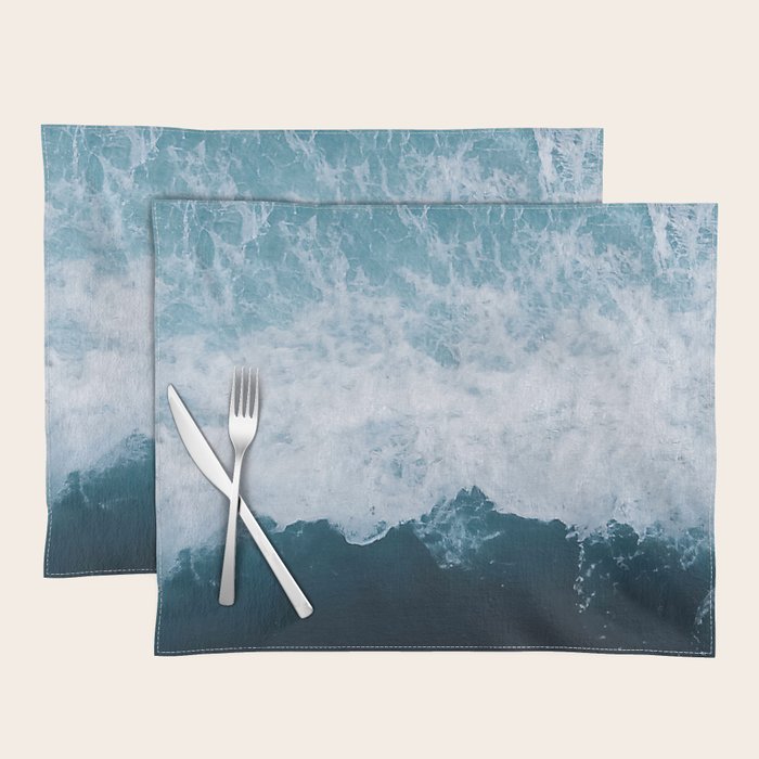 Abstract Wild Waves â Minimalism and Ocean Textures Placemat Gallery Image 1
