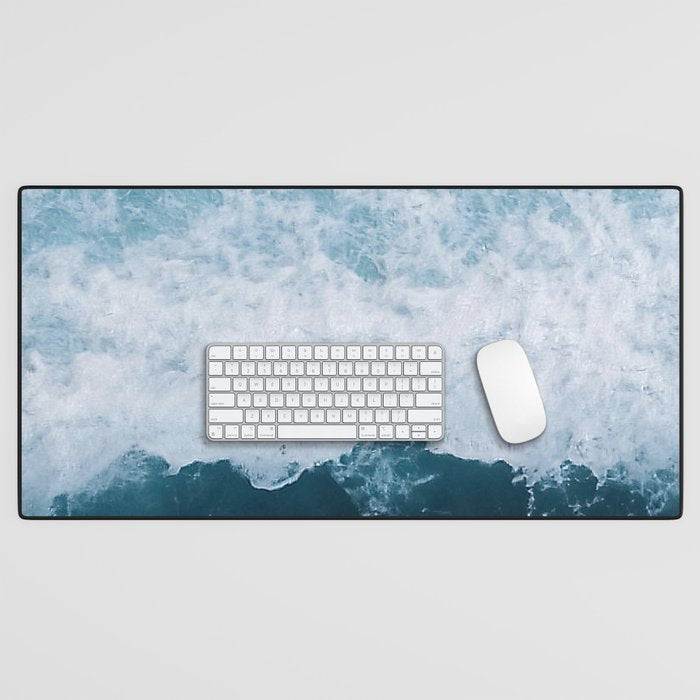 Abstract Wild Waves â Minimalism and Ocean Textures Desk Mat Gallery Image 1