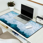 Abstract Wild Waves â Minimalism and Ocean Textures Desk Mat Gallery Image 2