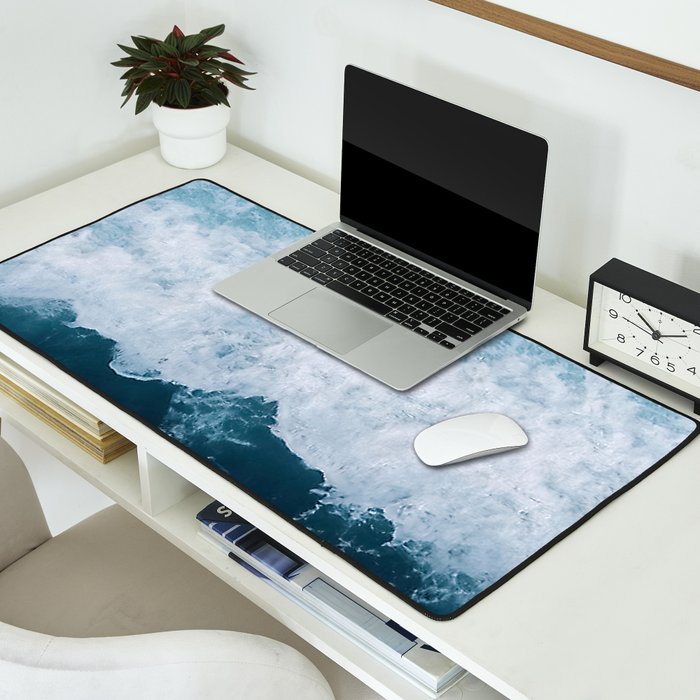 Abstract Wild Waves â Minimalism and Ocean Textures Desk Mat Gallery Image 2