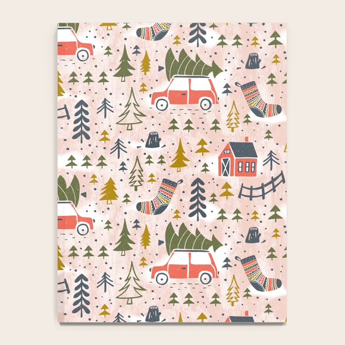 Home For The Holidays Blush Pink Christmas Notebook Gallery Image 4
