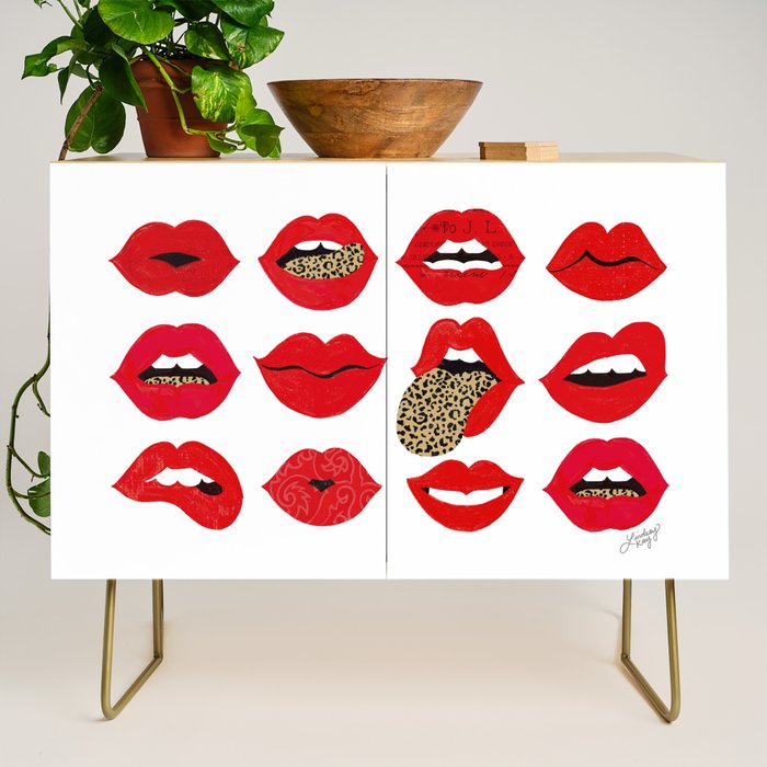 Leopard Lips of Love Credenza Gallery Image 1
