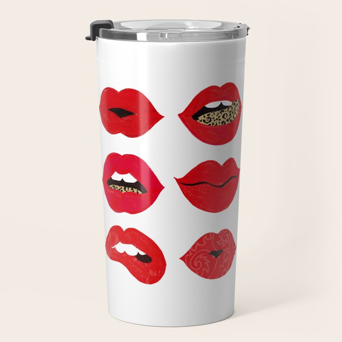 Leopard Lips of Love Travel Mug Gallery Image 3