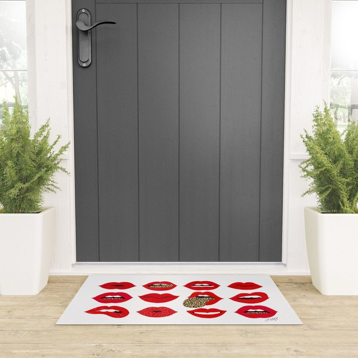 Leopard Lips of Love Welcome Mat Gallery Image 3