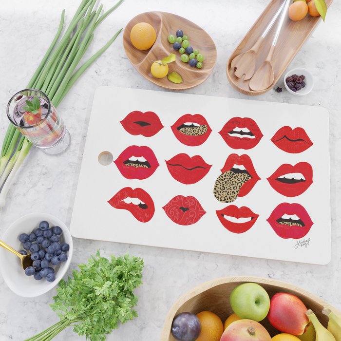Leopard Lips of Love Cutting Board Gallery Image 2