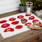 Leopard Lips of Love Outdoor Rug Gallery Image 2