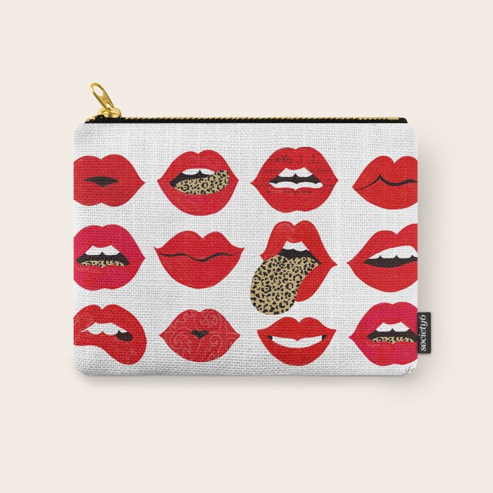 Leopard Lips of Love Carry All Pouch Gallery Image 1