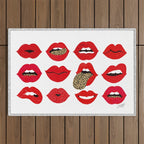 Leopard Lips of Love Outdoor Rug Gallery Image 1