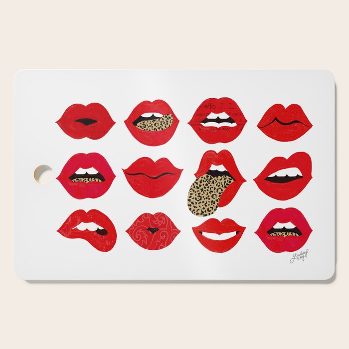 Leopard Lips of Love Cutting Board Gallery Image 1