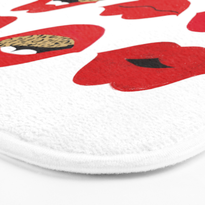 Leopard Lips of Love Bath Mat Gallery Image 3