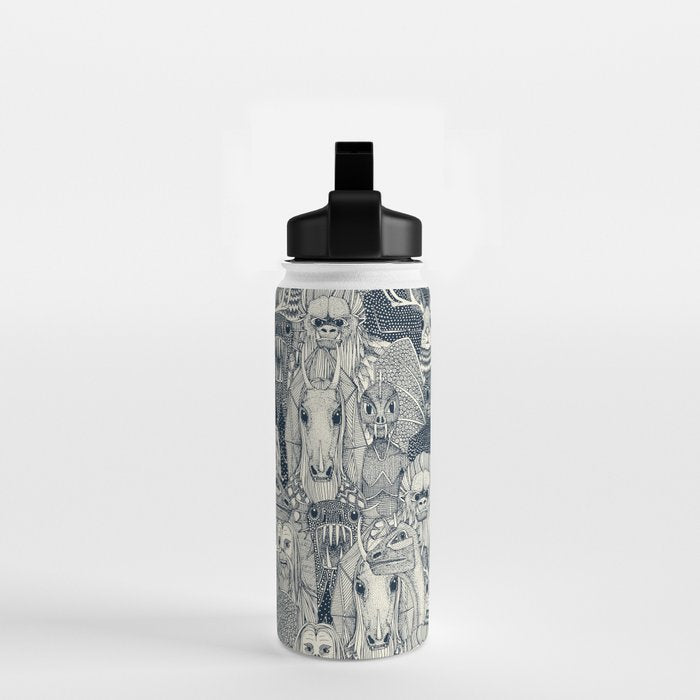 cryptid crowd indigo pearl Water Bottle Gallery Image 2