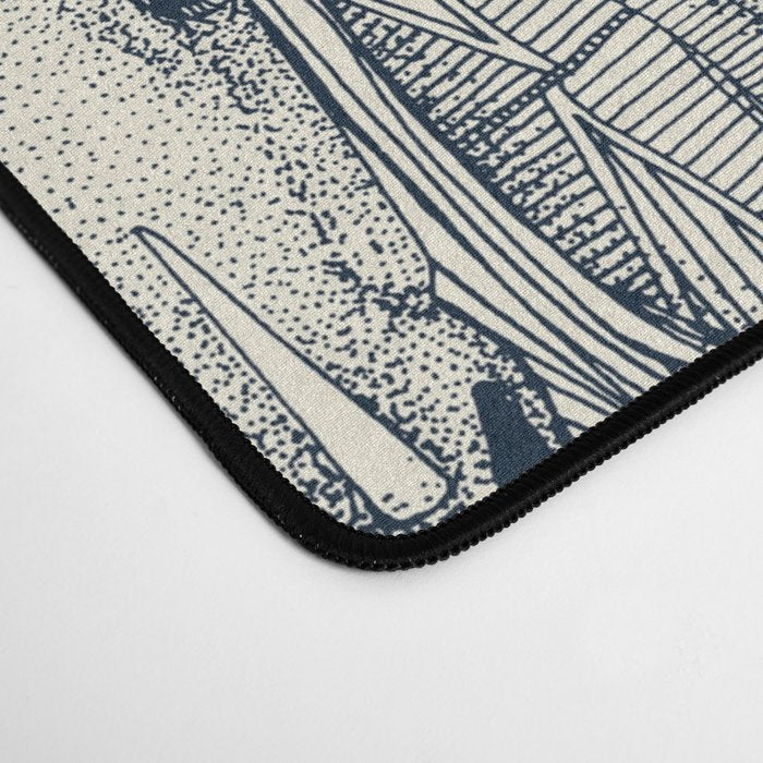 cryptid crowd indigo pearl Desk Mat Gallery Image 4