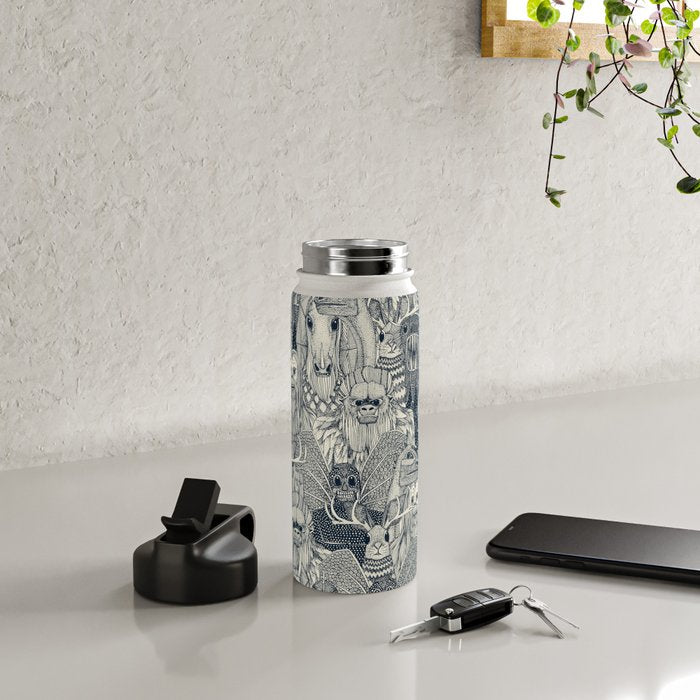 cryptid crowd indigo pearl Water Bottle Gallery Image 4