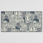 cryptid crowd indigo pearl Desk Mat Gallery Image 3
