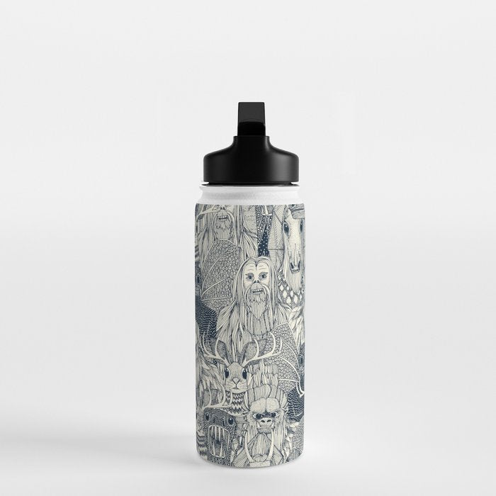 cryptid crowd indigo pearl Water Bottle Gallery Image 3