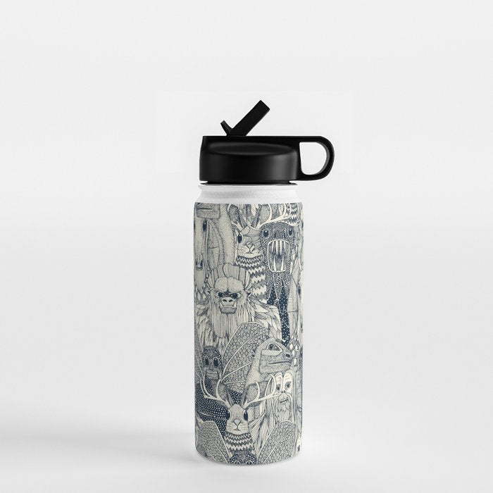 cryptid crowd indigo pearl Water Bottle Gallery Image 1