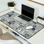 cryptid crowd indigo pearl Desk Mat Gallery Image 2