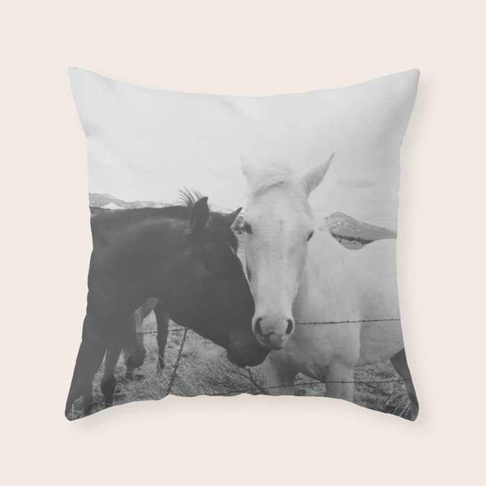 Horse Pair Throw Pillow Gallery Image 1
