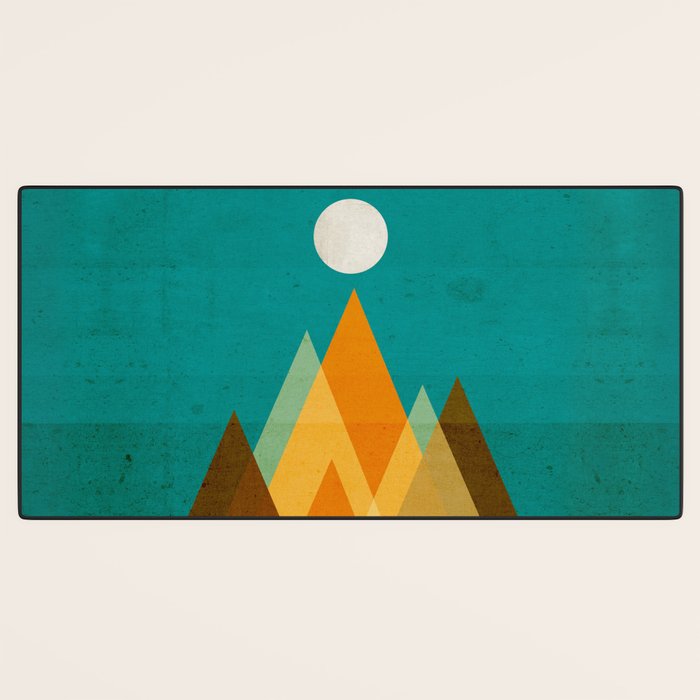 Full moon over Sahara desert Desk Mat Gallery Image 3