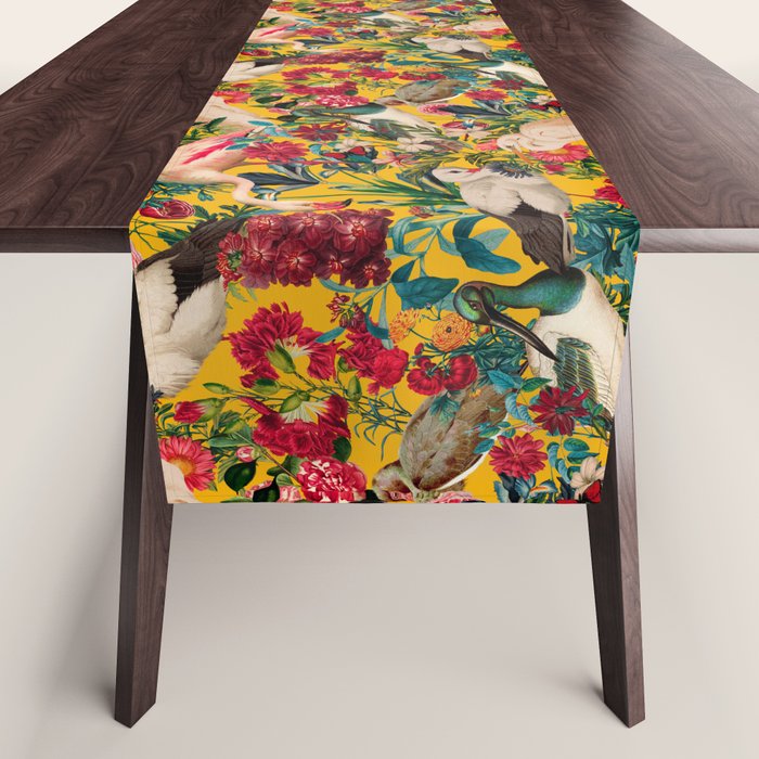 FLORAL AND BIRDS XVIII Table Runner Gallery Image 1