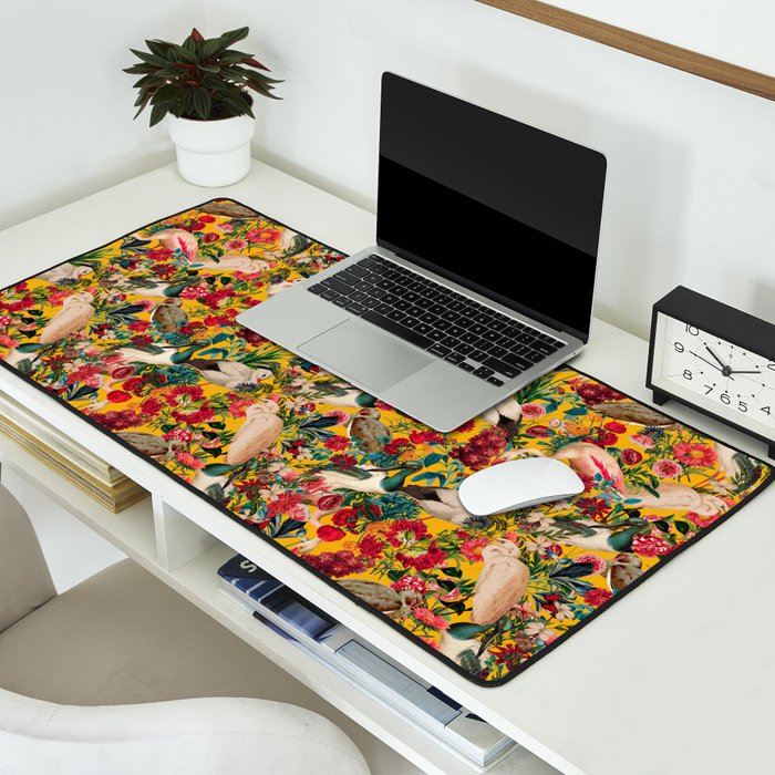 FLORAL AND BIRDS XVIII Desk Mat Gallery Image 2