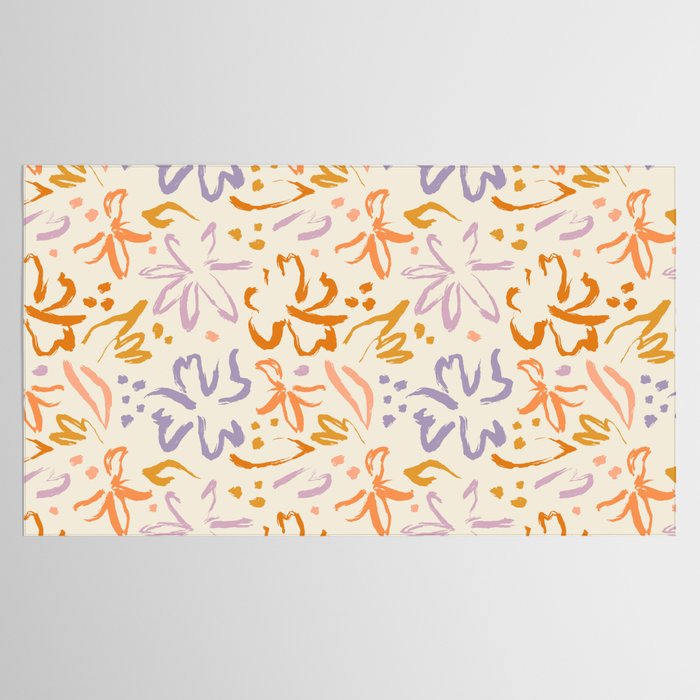 Colorful abstract flower art pattern Tablecloth Gallery Image 2