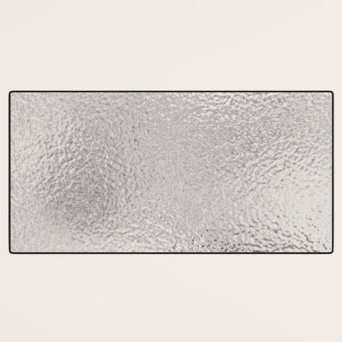 Simply Metallic in Silver Desk Mat Gallery Image 3