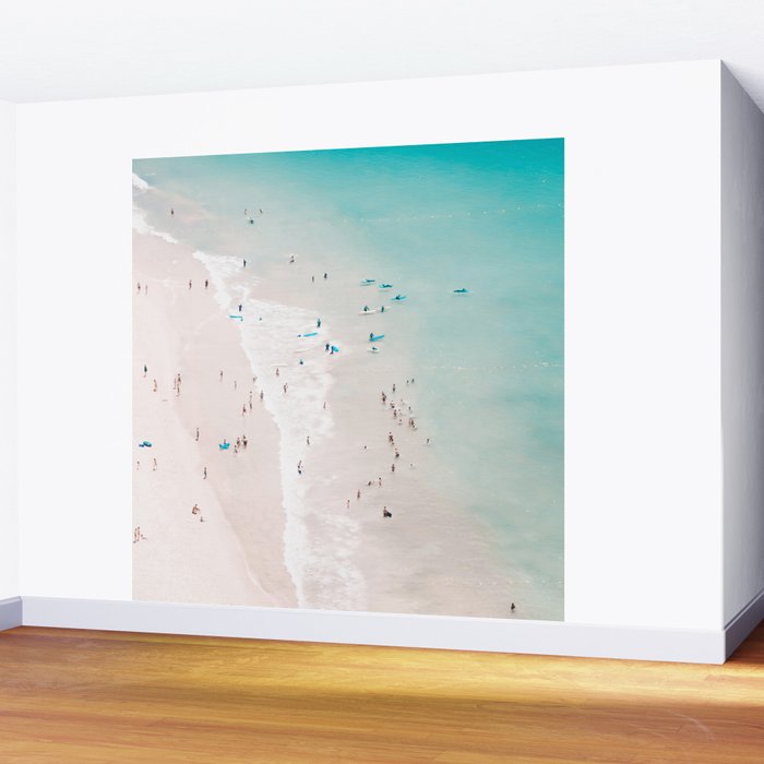 Beach - Summer Love II - Aerial Beach and Ocean photography by Ingrid Beddoes Wall Mural Gallery Image 2