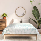 Floral Blooms, Soft Teal and Mint Comforter Gallery Image 3