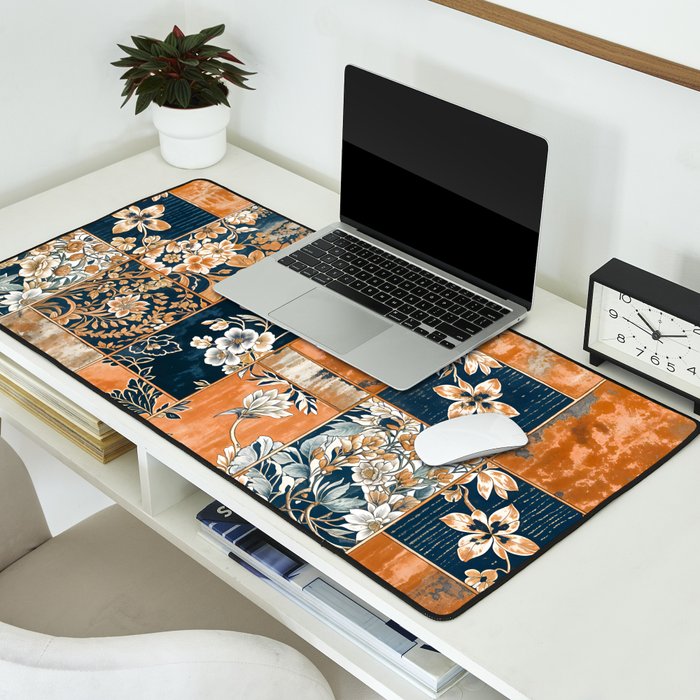 Floral Patches of Yesteryear Desk Mat Gallery Image 2