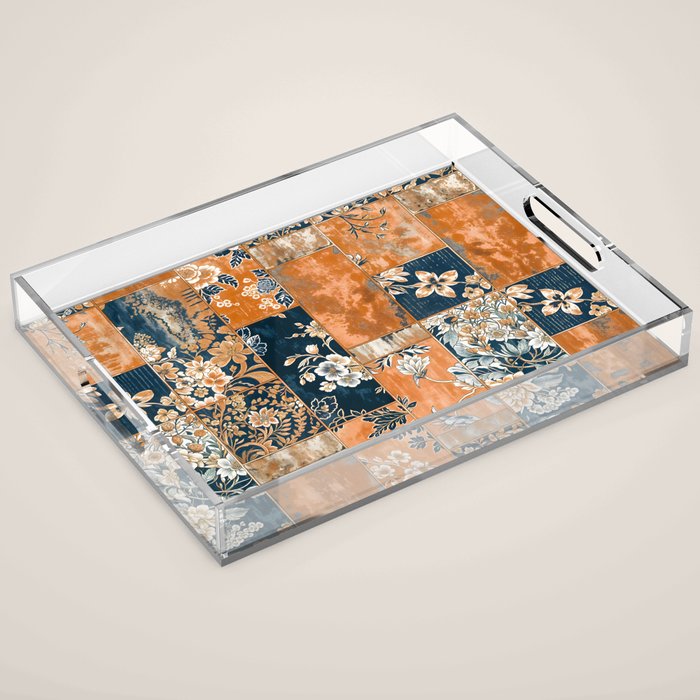 Floral Patches of Yesteryear Acrylic Tray Gallery Image 1