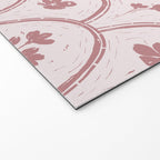 Rustic scallop floral block print - dusty rose pink pattern Welcome Mat Gallery Image 2