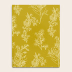 Botanical Cottage Pattern in Olive Chartreuse and Cream Notebook Gallery Image 4