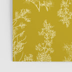 Botanical Cottage Pattern in Olive Chartreuse and Cream Poster Gallery Image 3